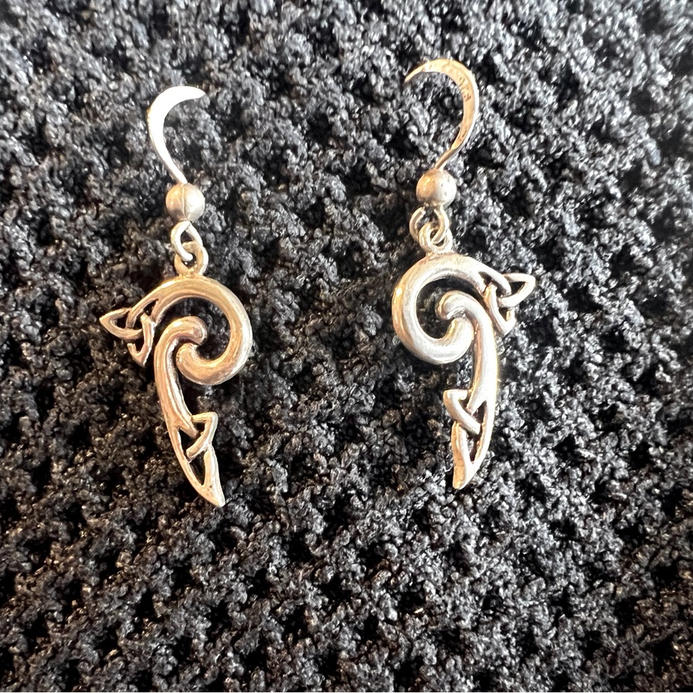 Silver Celtic Tricera earrings